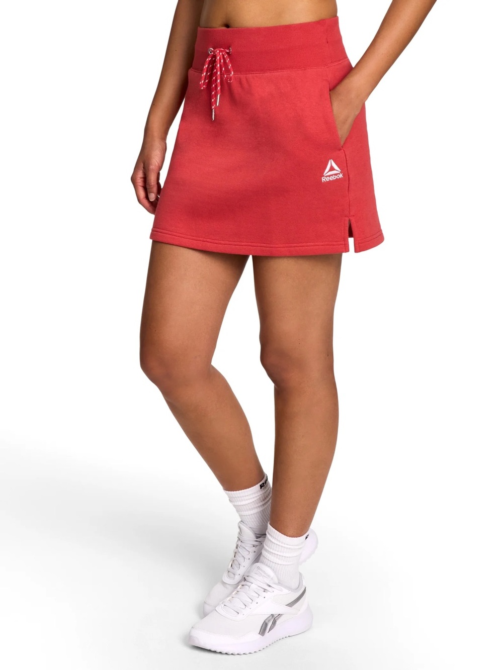 Reebok Women's Coral-Red Drawstring Athletic Skirt - M
